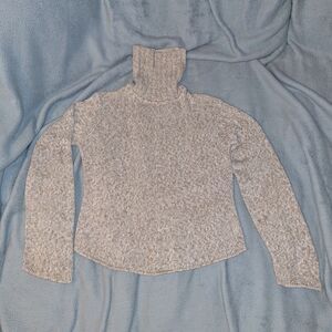 J Jill Sweater Women Small Goldish Knit Turtle Neck Cropped Classic Preppy